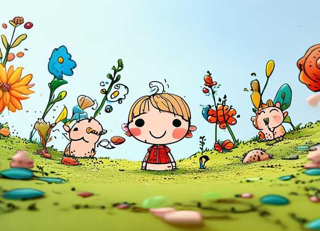 儿童故事简画图；儿童故事简约版图画