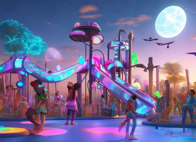 科技感的儿童故事 - 科技感的儿童画