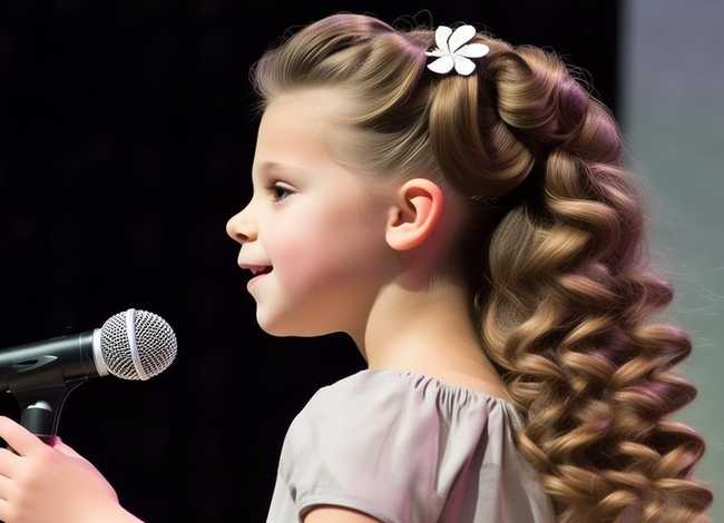 演讲发型儿童女，演讲发型儿童女孩图片