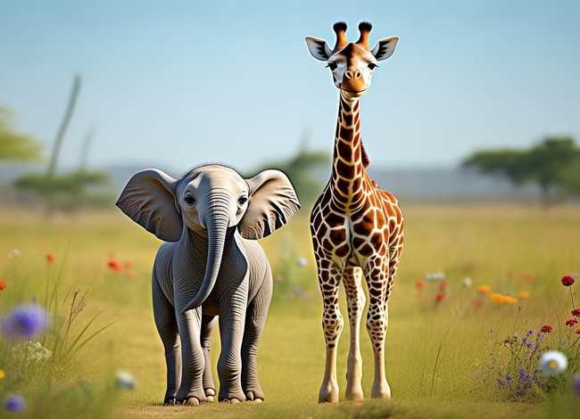大象和长颈鹿的儿童故事（长颈鹿和大象交朋友的故事）