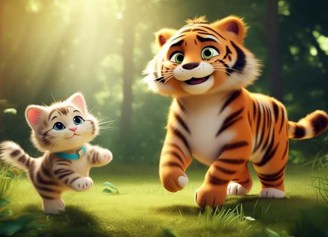 儿童故事老虎小猫，幼儿故事讲述小猫和老虎故事