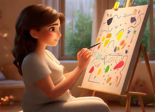 胎教儿童画；胎教画画的简单图