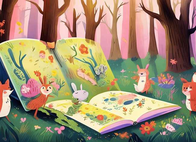 森林故事多儿童画、森林故事多绘画