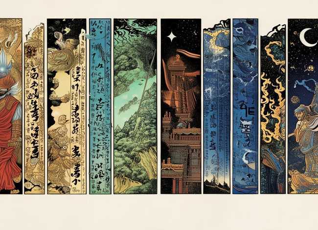 神话故事 连环画 - 神话故事 连环画 四幅图(有字的)