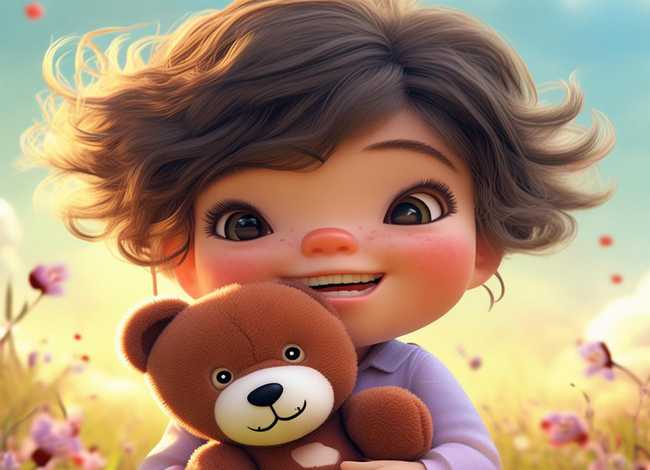 小孩子充满爱意的图片，小孩子充满爱意的图片卡通