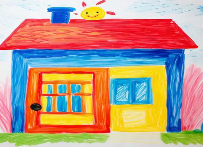 儿童画马克笔房子、儿童画马克笔房子教程