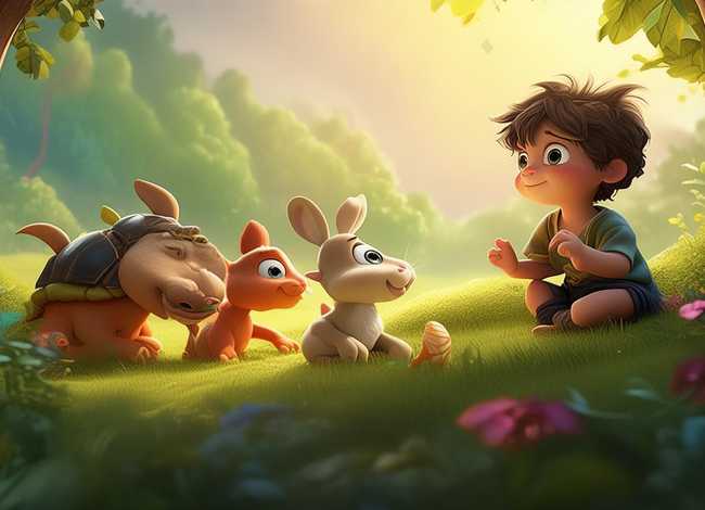 宝宝故事龟兔赛跑 - 宝宝讲故事龟兔赛跑