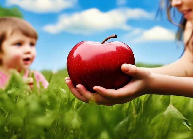 儿童简短小故事给妈妈一个苹果、给一个苹果的故事