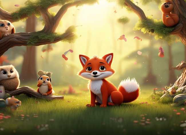 儿童动物狐狸故事 - 狐狸和动物的故事