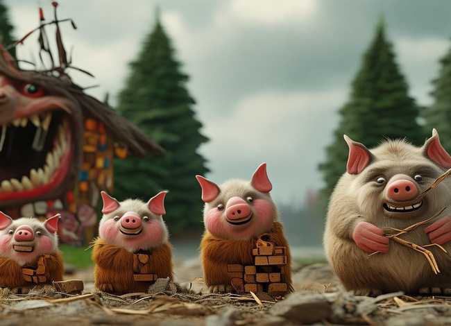 儿童故事三只小猪故事简介、少儿故事三只小猪的故事
