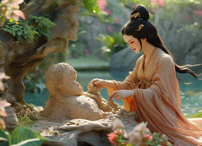 女娲造人的绘本故事 女娲造人的绘本故事图片