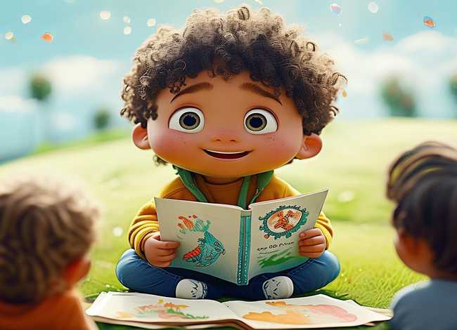 小学生讲故事的简笔画；小学生讲故事的简笔画图片