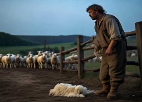 亡羊补牢寓言故事配图；亡羊补牢寓言故事配图画
