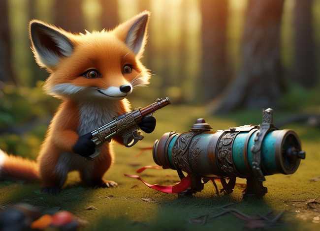 小故事小狐狸 - 故事小狐狸的枪和炮 小故事小狐狸 - 故事小狐狸的枪和炮