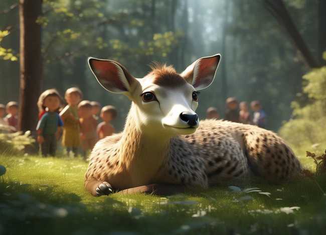 儿童故事生病的鹿 - 生病的鹿寓言故事