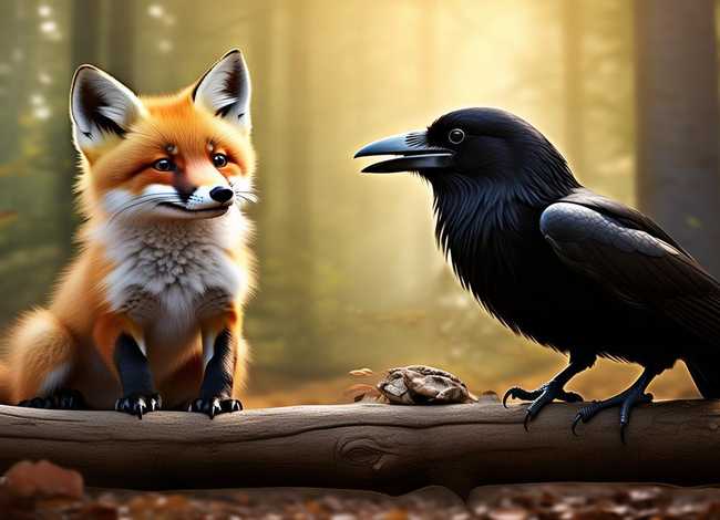小狐狸 的故事 - 乌鸦和小狐狸的故事 小狐狸 的故事 - 乌鸦和小狐狸的故事