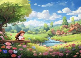 春天里的故事绘画，春天里的故事绘画图片