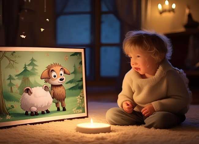 儿童故事狼和小羊图片 睡前故事幼儿故事大全狼和小羊