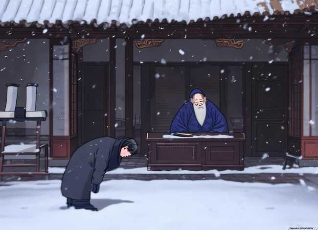 程门立雪故事50（程门立雪故事50到100字百度作文）