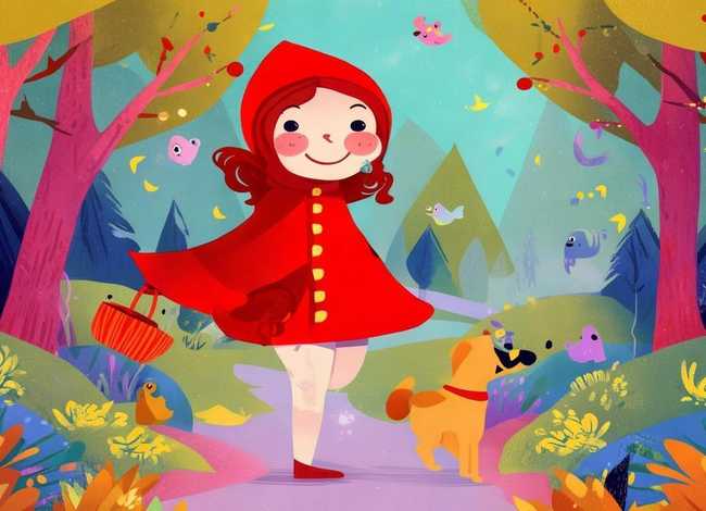 儿童连环插画 儿童连环插画小红帽