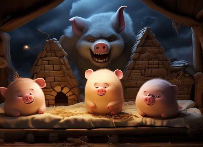 儿童睡前故事粤语三只小猪 - 睡前故事三只小猪语音
