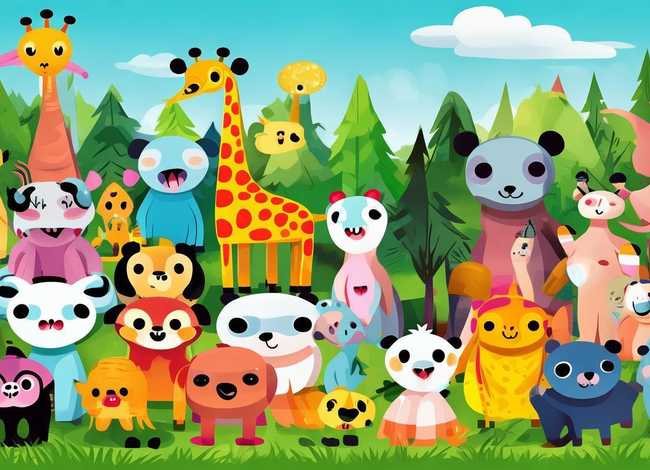 动物儿童画大全 动物儿童画图片大全 范画