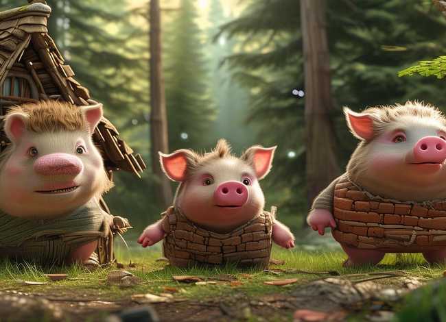 三只小猪英文故事 三只小猪英文故事图片