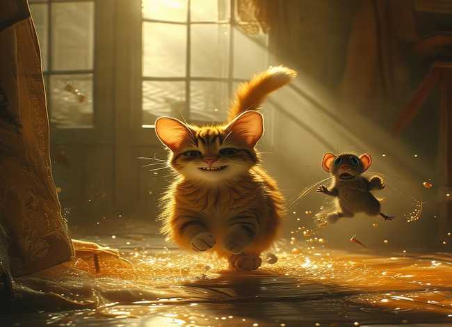 儿童睡前故事猫和老鼠之偷懒、睡前故事老鼠和猫偷油