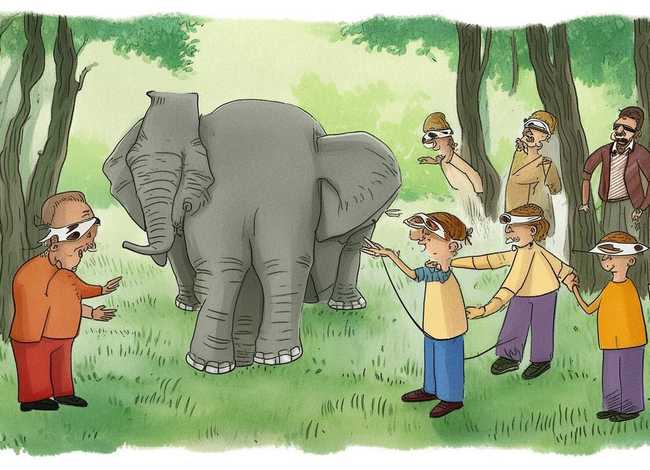 盲人摸象的故事图片（盲人摸象的故事图片绘本）
