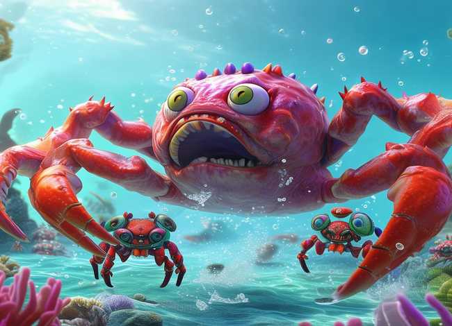 儿童故事螃蟹大战 - 大螃蟹的故事动画片