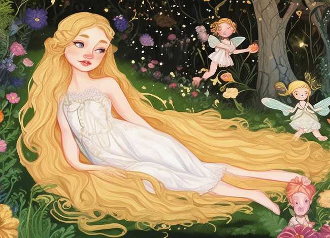 睡美人儿童四格故事画 - 睡美人 儿童画