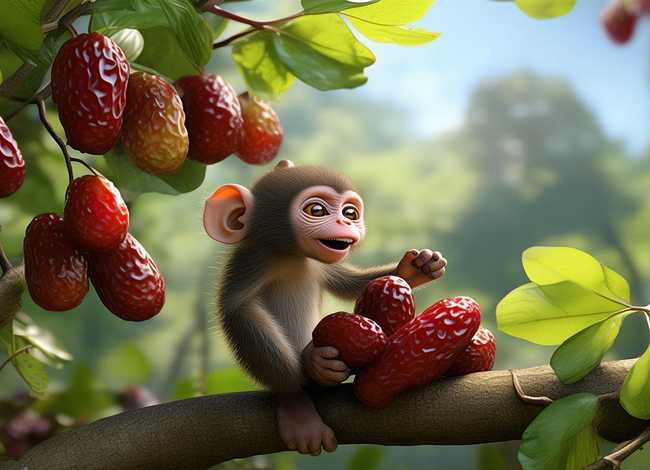 小猴吃枣故事、小猴吃枣故事文本