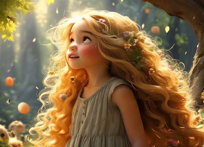 儿童故事长头发 - 长头发女孩的故事