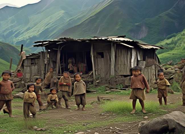 大山里的贫困儿童故事；大山里的贫困儿童照片