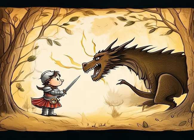 英语童话故事连环画简笔画；英语简笔连环画小故事6张