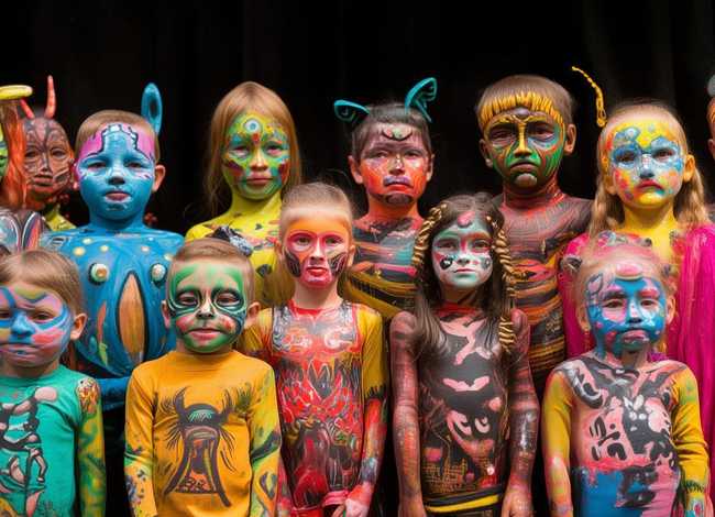 儿童舞台彩绘妆图片，儿童舞台彩绘妆图片大全 图