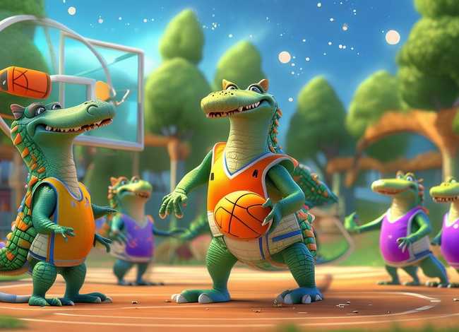 儿童故事鳄鱼篮球赛；鳄鱼会打篮球吗故事视频