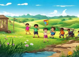 乡村儿童生活世界图景pdf，乡村生活儿童绘画图片