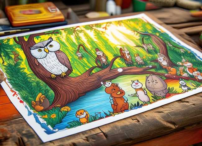 寓言故事绘画报（寓言故事绘画手抄报）