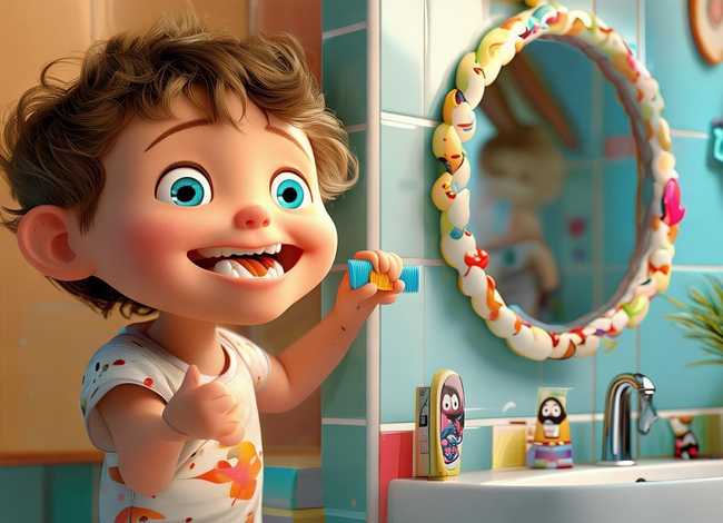 刷牙的儿童故事 - 刷牙的故事绘本