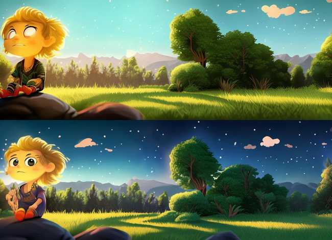儿童故事白天黑夜 - 幼儿 白天和黑夜的故事