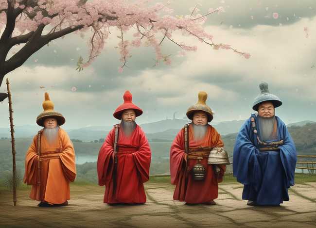 三个和尚故事ppt图片 - 三个和尚ppt背景图