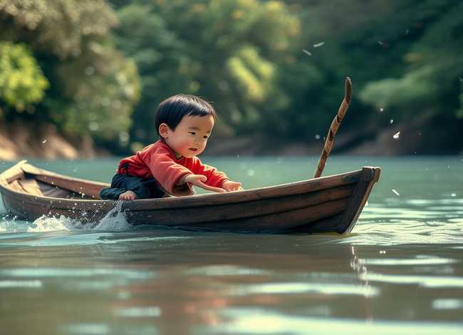 成语故事动画片刻舟求剑；熊孩子成语故事-刻舟求剑