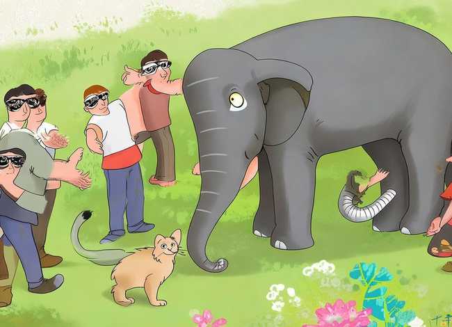 小故事盲人摸象、猫小帅故事盲人摸象