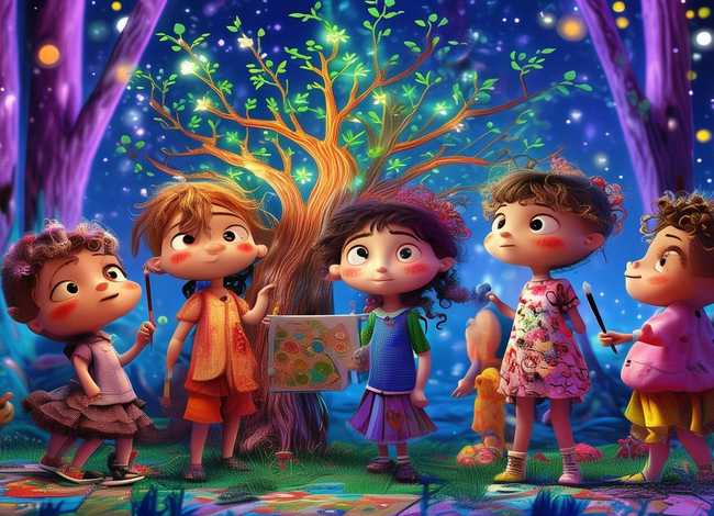 童话故事少儿绘画 - 儿童童话故事绘画创意