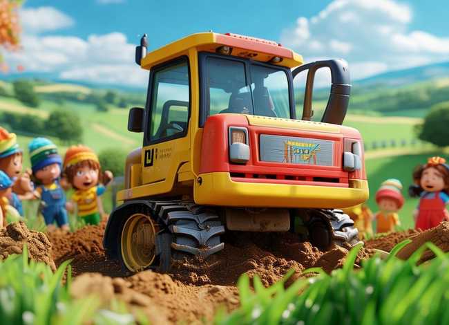 挖挖机儿童动画片；挖机儿童动画挖机片