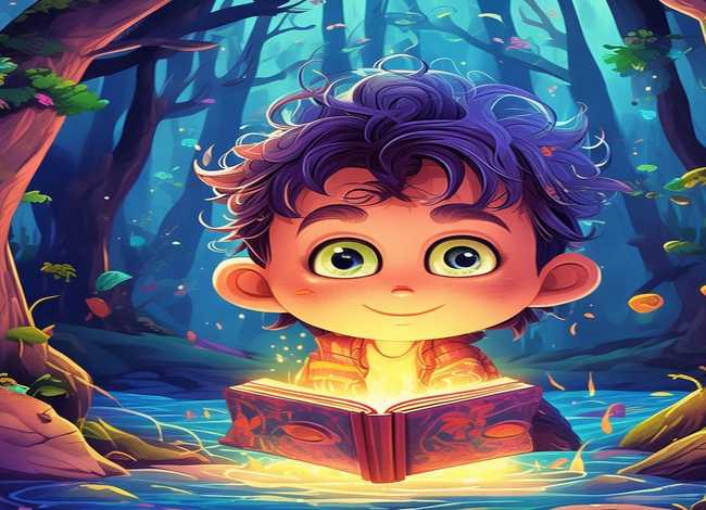 英文儿童故事手绘插画、英文故事少儿