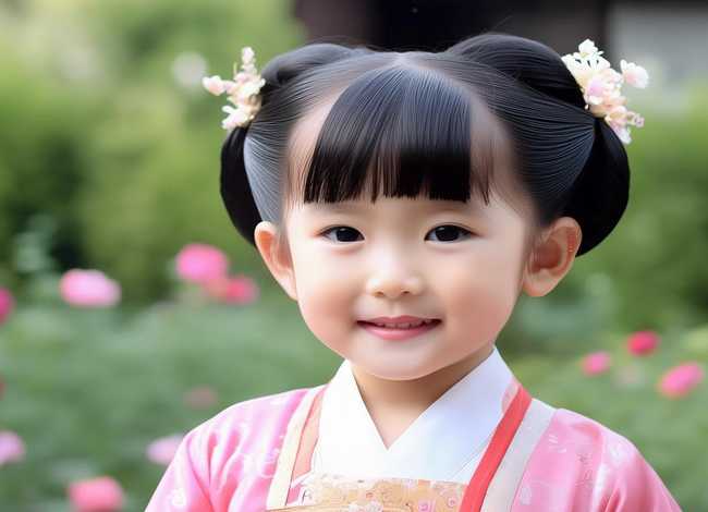 儿童汉服发型扎法简单好看，儿童汉服发型扎法简单好看图片