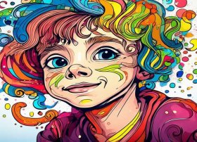 线描画儿童画儿童线描；线描儿童画创意