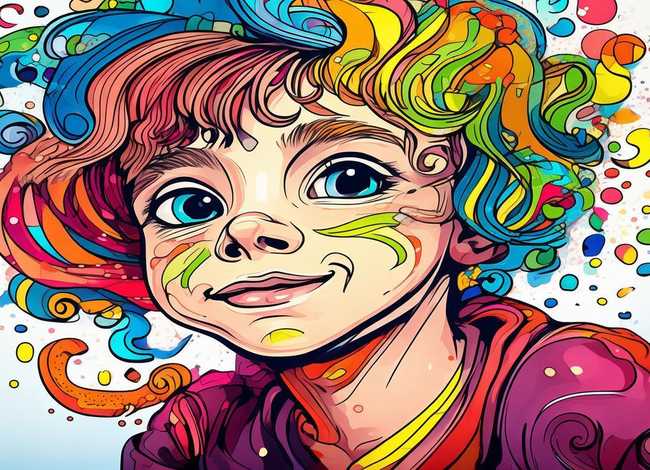 线描画儿童画儿童线描；线描儿童画创意